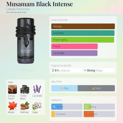 MUSAMAM BLACK INTENSE 100ML EDP By LATTAFA