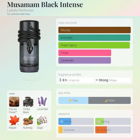 MUSAMAM BLACK INTENSE 100ML EDP By LATTAFA