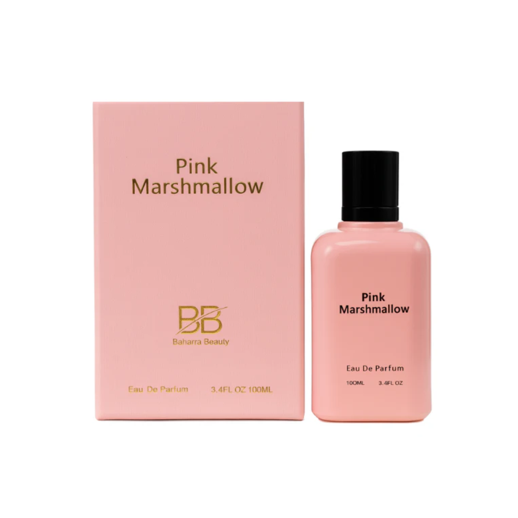 Pink Marshmallow Eau de Parfum 100ml – Bahanna Beauty, frasco rosa con caja de regalo