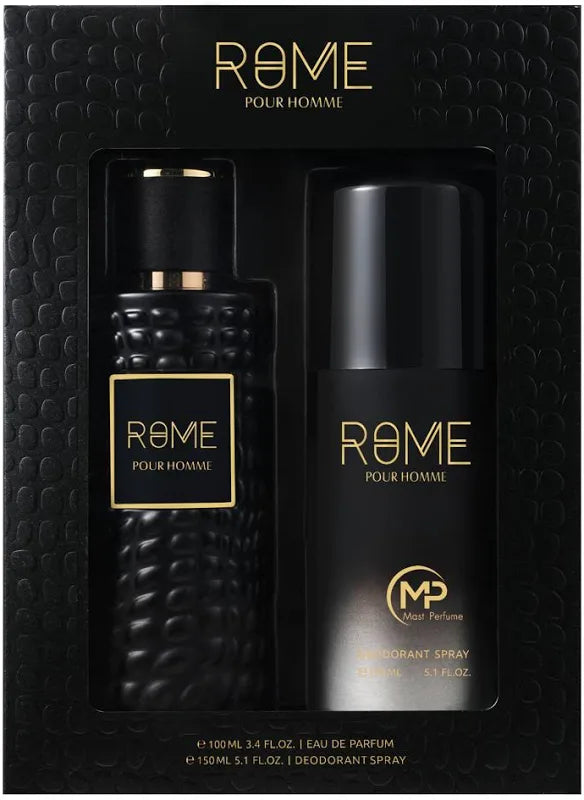 2 PIECE SET ROME MEN EDP - 3.4OZ + 5.0 OZ Deo BY BHARARA