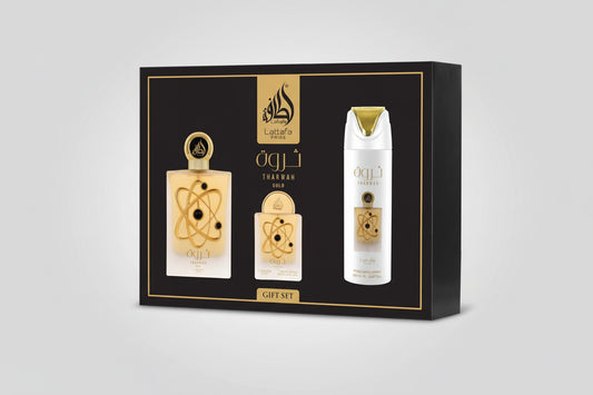 THARWAH GOLD GIFT SET 3PC BY LATTAFA