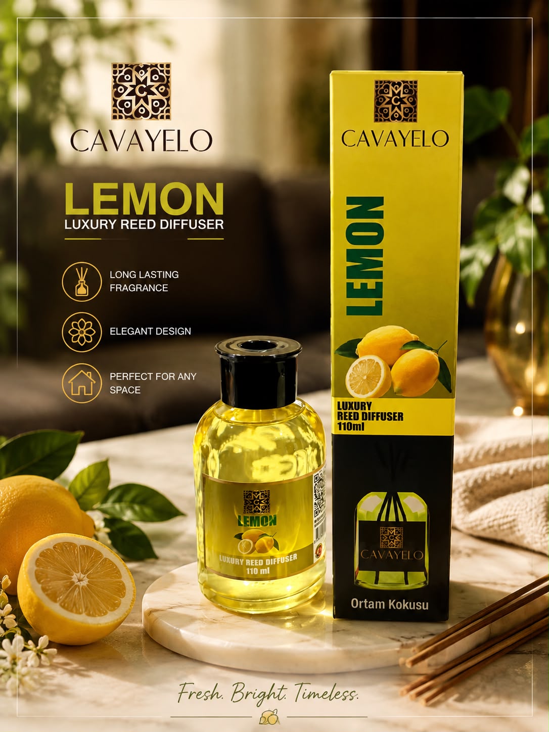 REED DIFFUSER LEMON 110 ML By CAVAYELO
