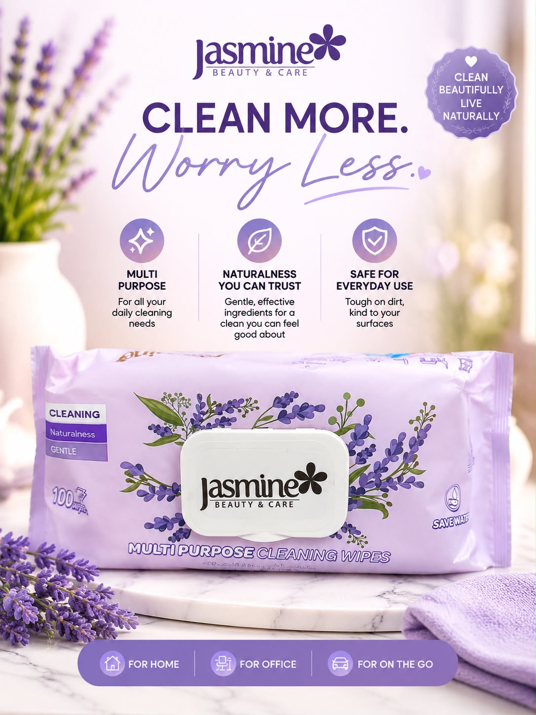 CLEANING WIPES LAVANDER X 100 UNI By CAVAYELO