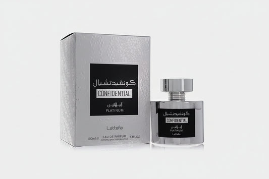 CONFIDENTIAL PLATINUM MEN 3.4 OZ. EDP by LATTAFA